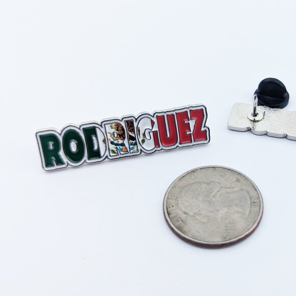 Pin Rodriguez Pin for Caps Clothing Enamel Badge Mexican Flag Pin Mex Flag - Picture 1 of 5